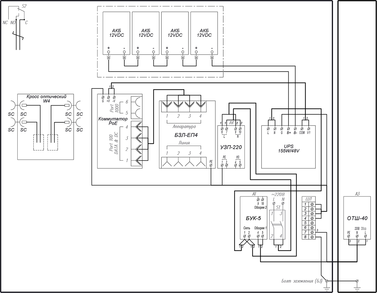 Схема электрическая принципиальная ВУК-24-РоЕ+ Р1 У11 У71