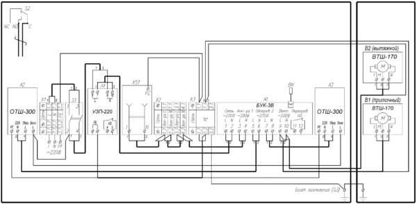 Схема электрическая принципиальная ТШ-10В
