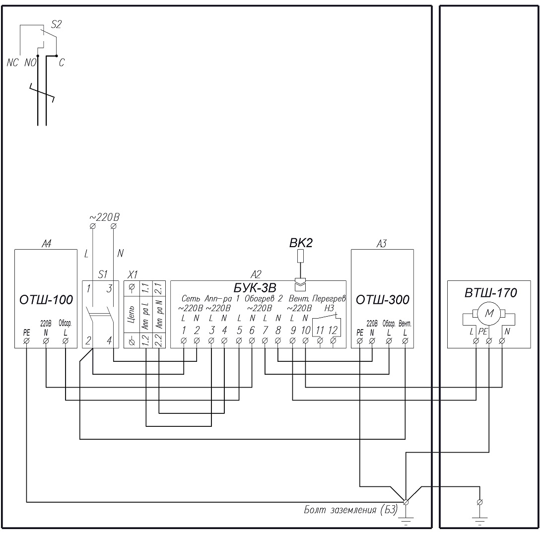 Схема электрическая принципиальная ТШВ-80.120.30.400