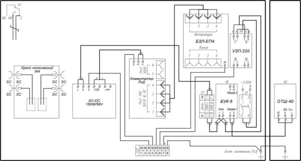 Схема электрическая принципиальная ВУК-14-РоЕ+ У11 У71